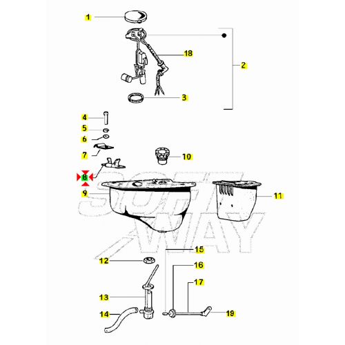 Ponticello sella Vespa PK 2154475