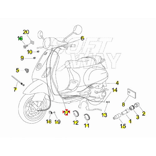 Trasmissione posteriore Vespa ET2 LX...