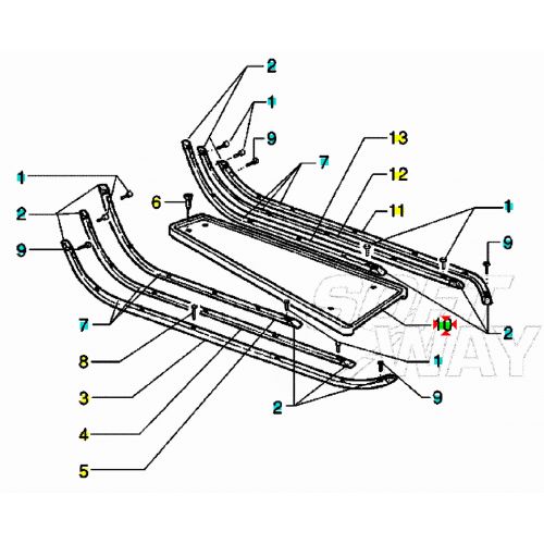 kit tappetIno centrale Vespa PX