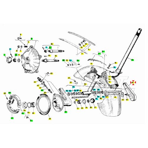 Coperchio forcella anteriore Vespa epoca