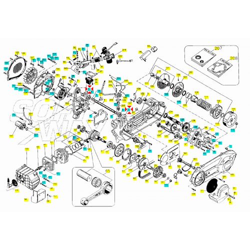 Carter motore Malaguti F12 100 -...