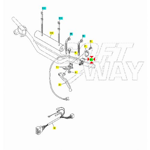 Interruttore arresto Yamaha YZ WR TT...