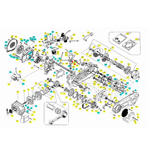 Pompa olio Malaguti F12 100 cc 61413700
