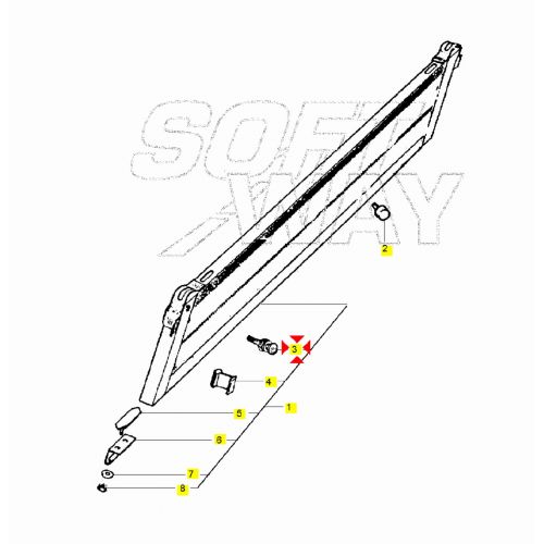 Perno sponda Ape Car TM Poker - 219730