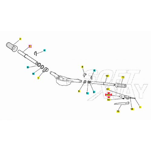 Cuneo bloccaggio portaleva Ape TM 177141