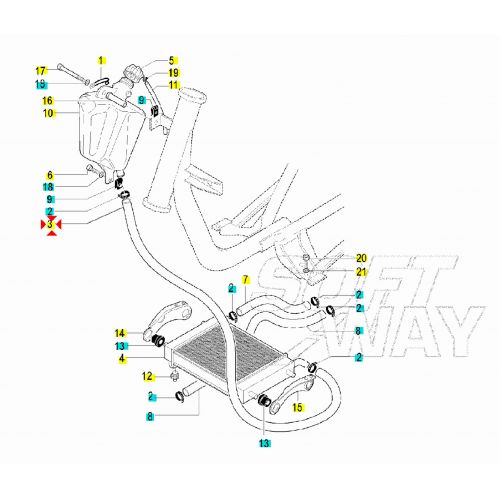 Tubo radiatore F12R 07708000