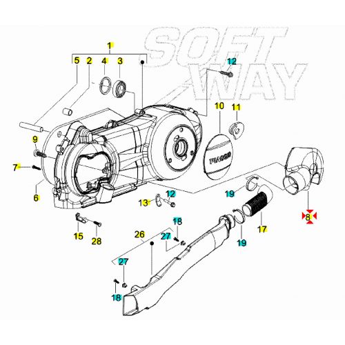 Coperchio raffreddamento Vespa LX 876166