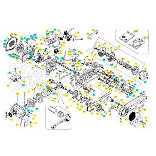 Albero con ingranaggio ruota F12 100...