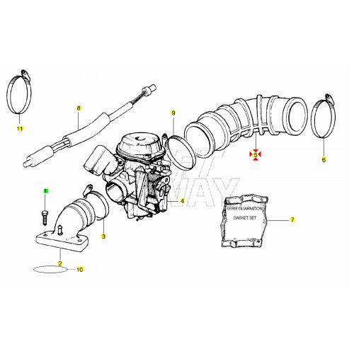 Manicotto aspirazione Piaggio Zip...