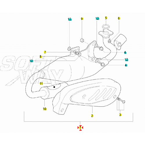 Marmitta Malaguti F12R 16523999