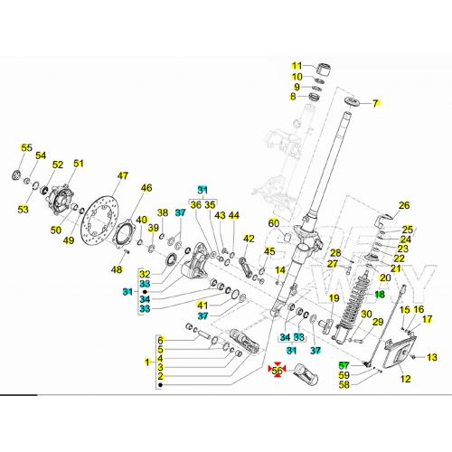 Copribraccio forcella Vespa ET2 LV...