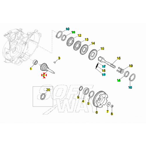 Primario Ape 50 da 9 15 21 26 denti