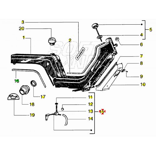 Rubinetto benzina Piaggio SI 254724