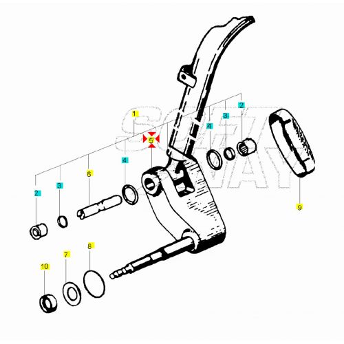 Braccio sospensione forcella Vespa PX...