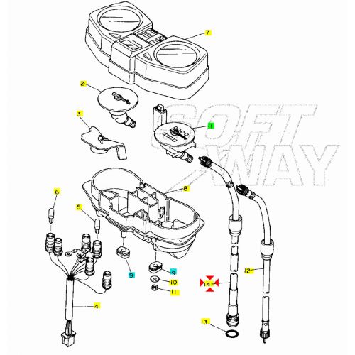 Cavo contagiri Yamaha XT660Z Tenere...