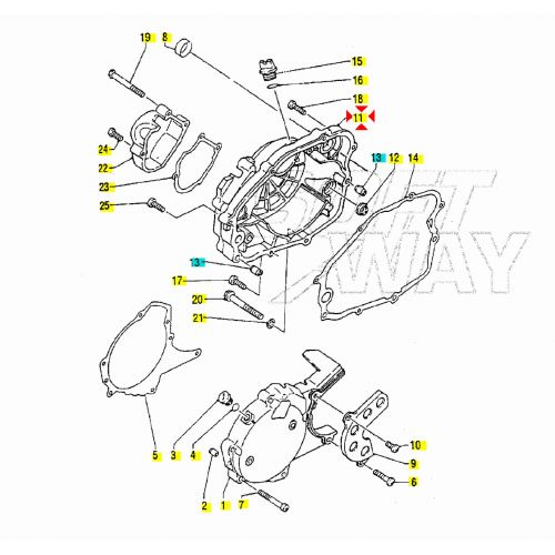 Coperchio frizione Yamaha 125 DT...