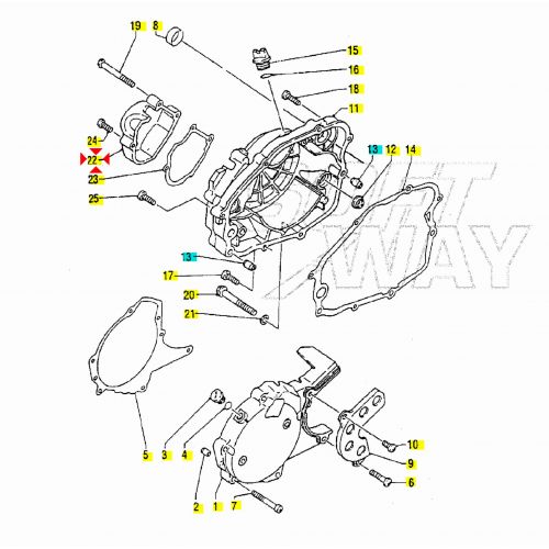 Copri pompa olio Yamaha TDR 3NCE54160000