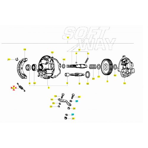 Molla freno posteriore Ciao 103062