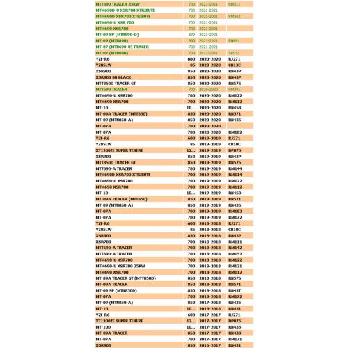 Diaframma tappo Yamaha DT MT WR...