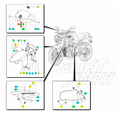 Adesivo cupolino MV Augusta Brutale...