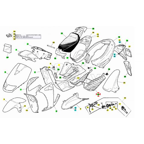 Pedana poggiapiedi Aprilia SR 50 dal...
