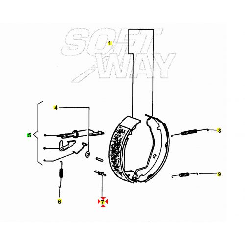 Molla ganasce freno Ape TM Poker 225549