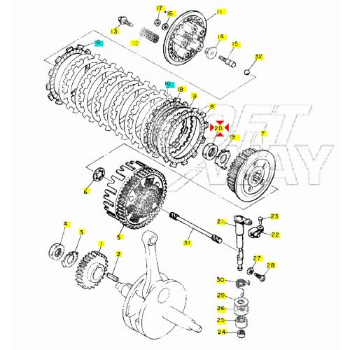 Dado frizione Yamaha 901702032700