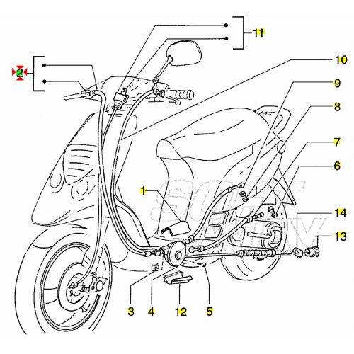 Trasmissione sdoppiatore Piaggio NRG...