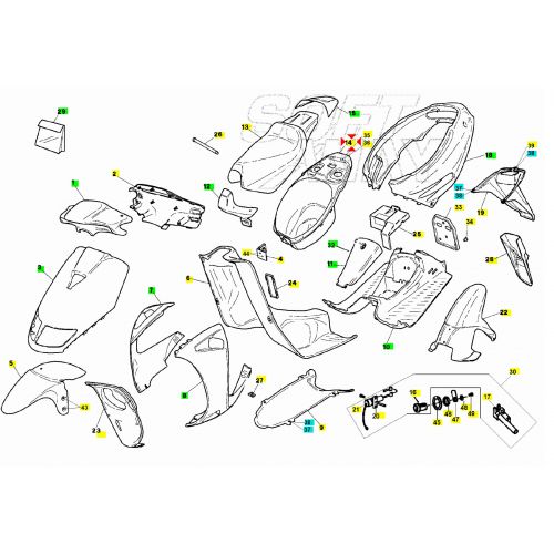 Vano portacasco Aprilia SR 93-96...