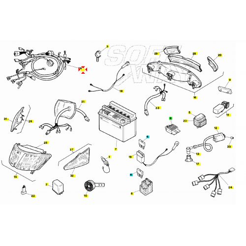 Impianto elettrico Aprilia SR 94-96...