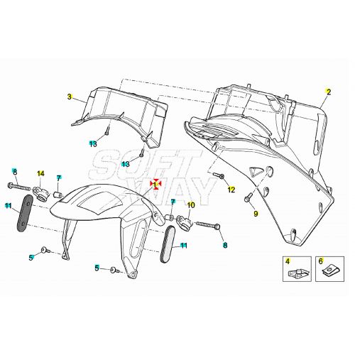 Parafango anteriore Aprilia SR...