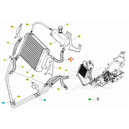 Tubo acqua Aprilia SR 50 94-96 AP8201817