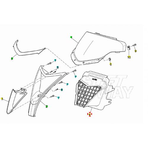 Griglia radiatore Aprilia SR Factory...