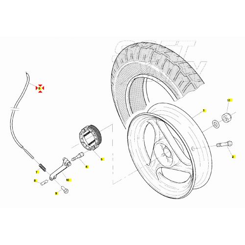 Cavo freno posteriore Aprilia SR...