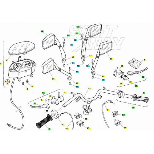 Cavo contachilometri Aprilia SR 94-96...