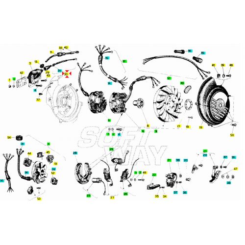 Cavo bassa tensione Vespa 50 125 -...