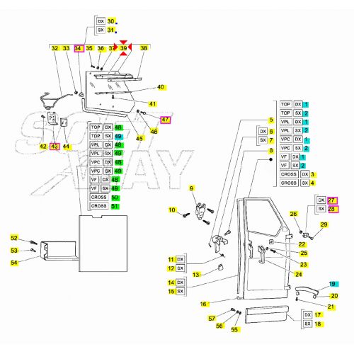 Profilo finestrino Piaggio Ape 646259
