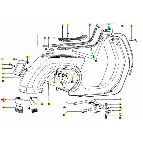 Paraspruzzi Vespa PKS XL 199257