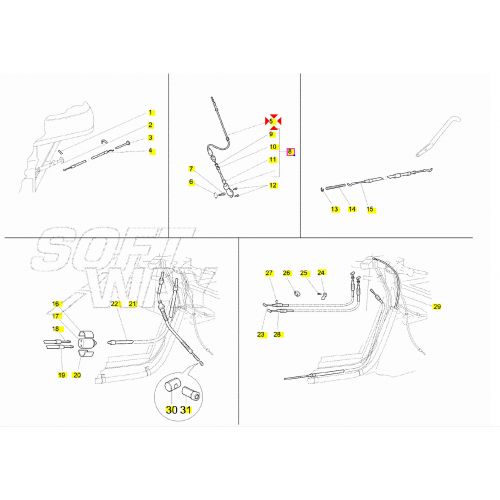 Cavo contachilometri Ape 50 - 188636