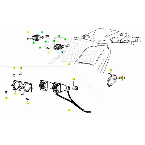 Vetro faro anteriore NRG 584056 - 584057