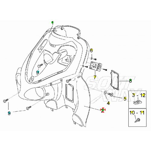 Scudo interno Aprilia Rally AP8238467