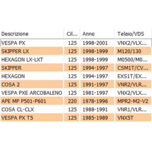 Gabbia a rulli 16-20-20 Vespa PX Cosa...