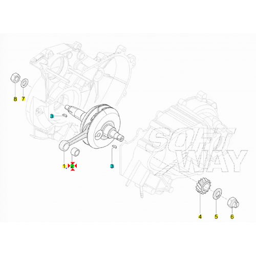 Gabbia a rulli biella 12 X 17 X 13