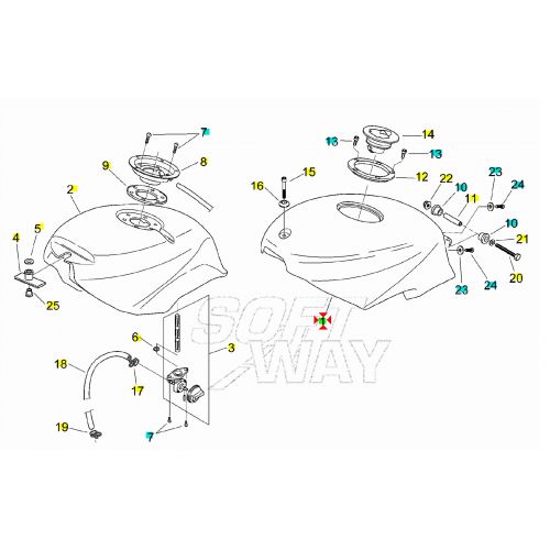 Copriserbatoio moto Aprilia RS AP8249809