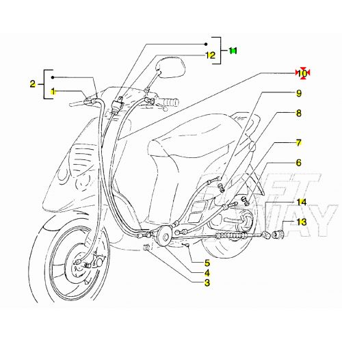 Cavo freno posteriore NRG NTT 270993