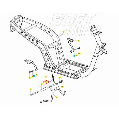 Molla cavalletto centrale Skipper...