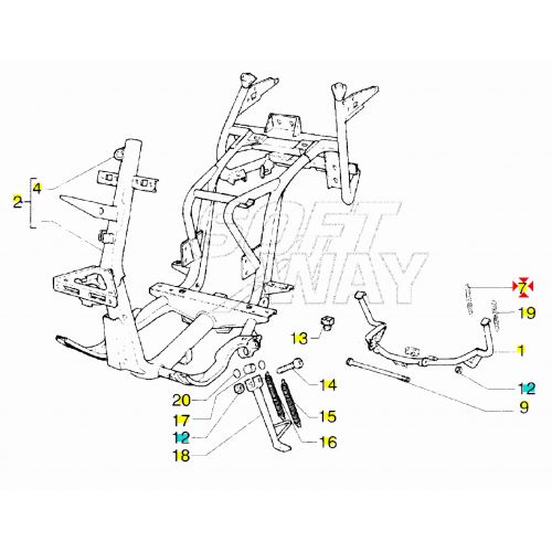 Molla cavalletto centrale Piaggio...