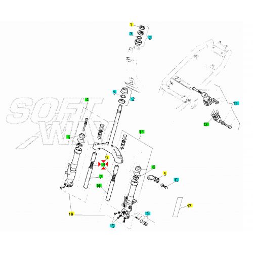Coppia molle forcella Malaguti F12...