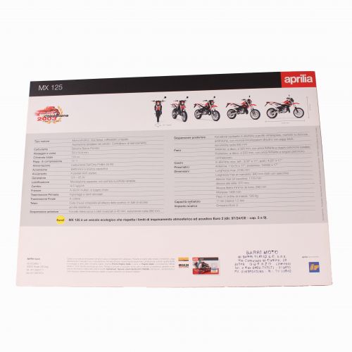 Depliant Aprilia MX 125
