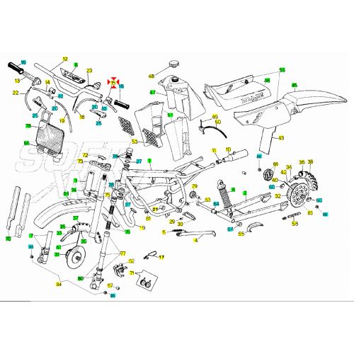 Leva sinistra Malaguti Grizzly 12500703